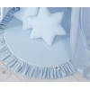 Ciel de Lit Bébé Enfant à Suspendre Au Plafond avec Tapis et Coussins Bleu