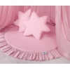 Ciel de Lit Bébé Enfant à Suspendre Au Plafond avec Tapis et Coussins Rose