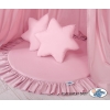 Ciel de Lit Bébé Enfant à Suspendre Au Plafond avec Tapis et Coussins Rose