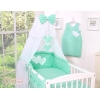 Ciel de Lit Bébé Moustiquaire  Menthe à Pois Cœurs