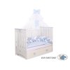 Ciel de Lit en Moustiquaire Grand Format Bleu Mousseline