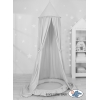 Ciel de Lit pour Enfants Baldaquin avec Nid Gris