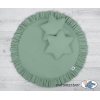 Ciel de Lit Tente avec Tapis et Coussins Blanc Vert