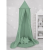 Ciel de Lit Tente avec Tapis et Coussins Blanc Vert