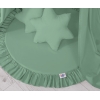 Ciel de Lit Tente avec Tapis et Coussins Blanc Vert