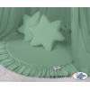 Ciel de Lit Tente avec Tapis et Coussins Blanc Vert