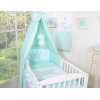 Ciel en Tissu pour Lit de Bébé Menthe Prince / Princess