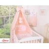 Ciel en Tissu pour Lit de Bébé Rose Poudré Prince / Princess