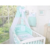 Ciel en Tulle pour Lit de Bébé Menthe Mousseline Prince / Princess