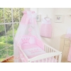 Ciel en Tulle pour Lit de Bébé Rose Mousseline Prince / Princess
