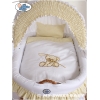Complet Textile pour Berceau de Bébé Crème