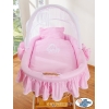 Complet Textile pour Berceau de Bébé Rose