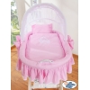 Complet Textile pour Berceau de Bébé Rose