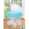 Complet Textile pour Berceau de Bébé Turquoise