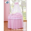 Couffin à Roulettes / Berceau à Baldaquin - Rose Little Princess pour Fille