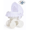 Couffin Sur Roues en Osier Naturel avec Canopy Charlotte