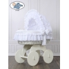 Couffin Sur Roues en Osier Naturel avec Canopy Charlotte