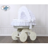Couffin Sur Roues en Osier Naturel avec Canopy Charlotte
