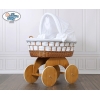 Couffin Sur Roues en Osier Naturel Bianca