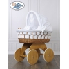 Couffin Sur Roues en Osier Naturel Bianca