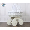 Berceau bébé à capote en Osier Bois Blanc