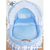 Couffins en Osier avec Capote  Bleu Bellamy