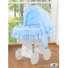 Couffins en Osier avec Capote  Bleu Papillon