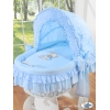 Couffins en Osier avec Capote  Bleu Papillon