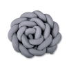 Coussin Tressé Tour de Lit Extra épais à Long Noeud Oreiller XXL Gris Anthracite