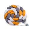 Coussin Tressé Tour de Lit Extra épais à Long Noeud Oreiller XXL Gris Anthracite Miel