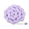 Coussin Tressé Tour de Lit Extra épais à Long Noeud Oreiller XXL Lila