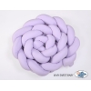 Coussin Tressé Tour de Lit Extra épais à Long Noeud Oreiller XXL Lila