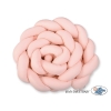 Coussin Tressé Tour de Lit Extra épais à Long Noeud Oreiller XXL Rose Poudré