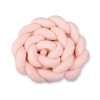 Coussin Tressé Tour de Lit Extra épais à Long Noeud Oreiller XXL Rose Poudré