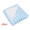 Couverture Double Face pour Siège Auto Blanc Bleu Chevron