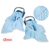 Couverture Double Face pour Siège Auto Bleu Chevron