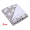 Couverture Double Face pour Siège Auto Gris Hiboux