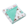 Couverture Double Face pour Siège Auto Menthe Beige Renards
