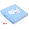 Couverture Polaire pour Lit Bébé Bleu Cœurs