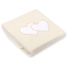 Couverture pour Bébé en Molleton Polaire Crème Cœurs