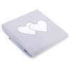 Couverture pour Bébé en Molleton Polaire Gris Cœurs