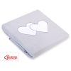 Couverture pour Bébé en Molleton Polaire Gris Cœurs