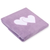Couverture pour Bébé en Molleton Polaire Lila Cœurs