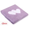 Couverture pour Bébé en Molleton Polaire Lila Cœurs