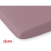 Drap en Coton pour Lit de Bébé 120x60 cm Blanc Violet Pastel