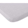 Drap en Coton pour Lit de Bébé 120x60 cm Gris à Pois