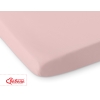 Drap-housse pour Berceau en Coton 140x70 cm Blanc Rose Poussiéreux