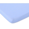 Drap-housse pour Berceau en Coton 140x70 cm Bleu à Pois