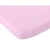 Drap-housse pour Berceau en Coton 140x70 cm Rose à Pois