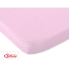 Drap-housse pour Berceau en Coton 140x70 cm Rose à Pois